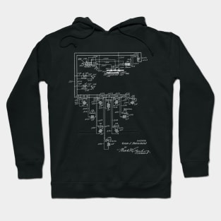 Automatic Bowling Machine Vintage Patent Drawing Hoodie